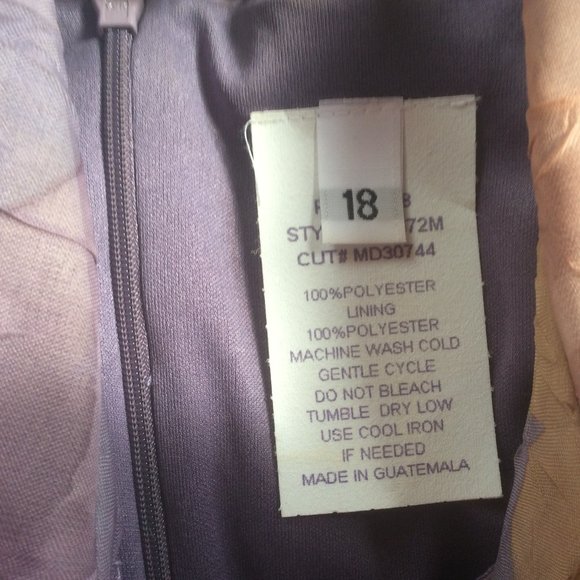 Vintage Miss Dorby Two Piece Purple Floral Sleeveless Maxi Dress/Top Set Size 18 - Picture 7 of 9